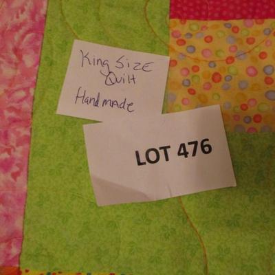 Kingsized Handmade Quilt
