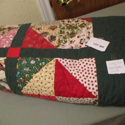 Kingsized Christmas Handmade Quilt