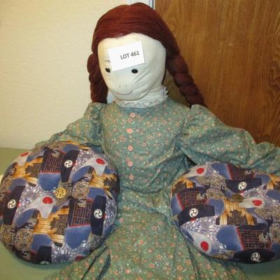 Doll with two pillows