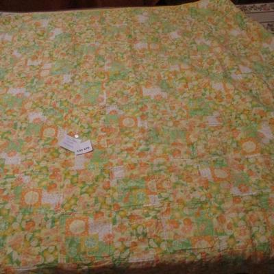 Lemon/Lime/Oranges Throw Quilt Handmade