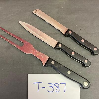 Carving fork and knivess
