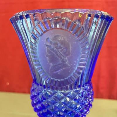Avon cobalt-George and Martha goblets