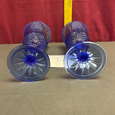 Avon cobalt-George and Martha goblets