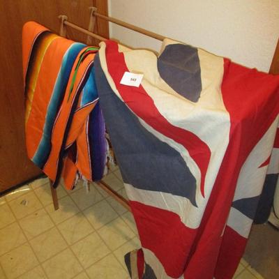 Mexican Blanket/Worn Cloth British Flag/Drying Rack