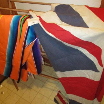 Mexican Blanket/Worn Cloth British Flag/Drying Rack