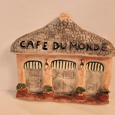 Lot #52  Clay Creations "Cafe Du Monde" Wall plaque