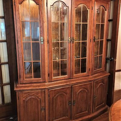 Lot #53  Burkhardt Furniture Lighted China Cabinet