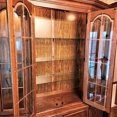 Lot #53  Burkhardt Furniture Lighted China Cabinet