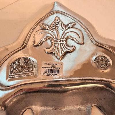 Lot #56  Fleur Di Lis Pewter Dish - Wilton Armentale