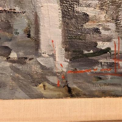 Lot #57  Mid Century Oil on Canvas Painting - signed