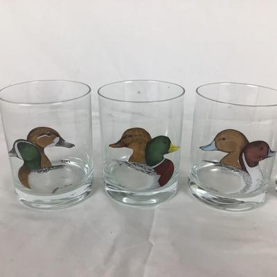 6231 Set of 5 Abercrombie & Fitch Waterfowl Rocks Glasses