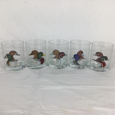 6231 Set of 5 Abercrombie & Fitch Waterfowl Rocks Glasses