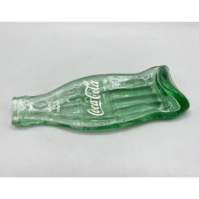 Retro Coca-Cola Flattened Crushed Melted Glass Collectible Ashtray