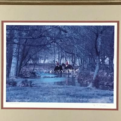 Lot. 6244. Signed Photograph by M.E. Wallen â€œ 3/Riding to the Houndsâ€