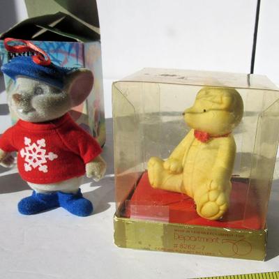 Rescue Down Under Ornaments and Dept 56 Clip on Bear Bisque Ornament