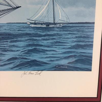Lot. 6241. Signed and numbered 156/400 by John Macleod â€œCanadas and Skipjacks of the Choptankâ€
