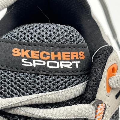 SKETCHERS ~ Menâ€™s Size 9.5 ~ Gray/Orange ~ Tennis Shoes ~ NIB