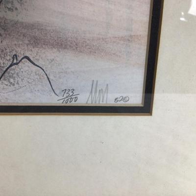 6233 Patricia Buckley Moss Signed & #733/1000 Lithograph Hot Air Balloon Trip 1982