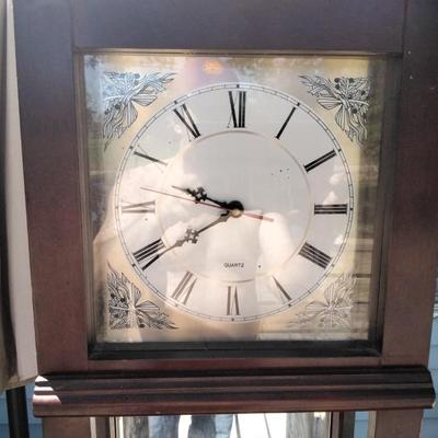 Grandmother Clock with Glass Display Shelves