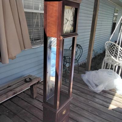 Grandmother Clock with Glass Display Shelves