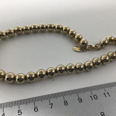 Vintage Park Lane Metal Beaded Necklace