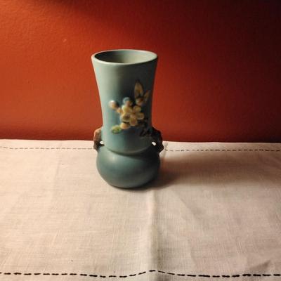 Roseville Pottery Apple Blossom Vase 381-6 Circa 1949