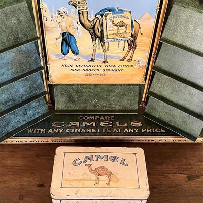 CAMEL ~ Authentic Metal Camel Cigarettes Display Advertisement
