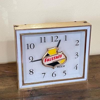FALSTAFF BEER ~ Lighted Working Clock