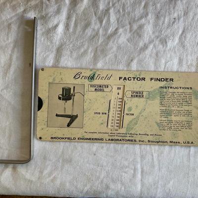 Vintage Brookfield Factor Finder Viscometer owned by Paul Francis Kerr