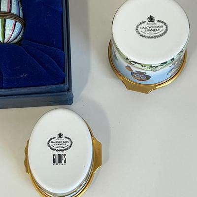 6265 Set of Three HALCYON Enameled Boxes