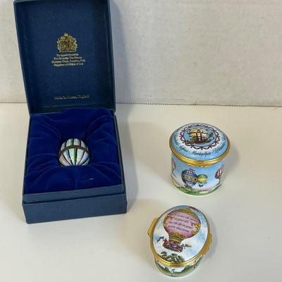 6265 Set of Three HALCYON Enameled Boxes