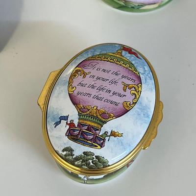 6265 Set of Three HALCYON Enameled Boxes