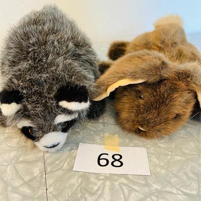 Racoon & Rabbit Plush Hand puppets