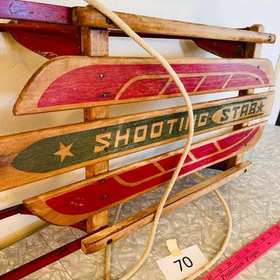 Vintage Shooting Star brand Kids Sled