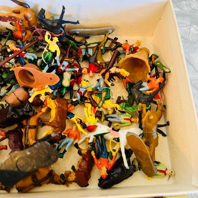 Box of Plastic Cowboys & Indians
