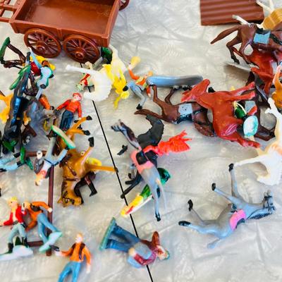 Box of Plastic Cowboys & Indians