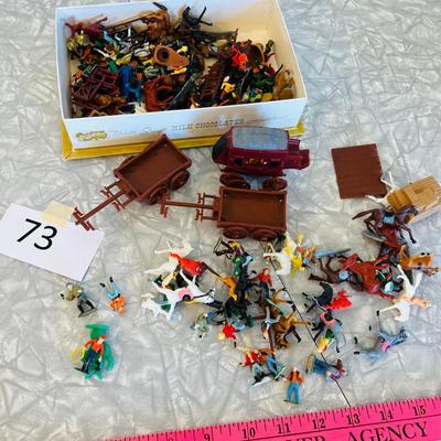 Box of Plastic Cowboys & Indians