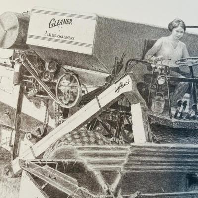 Grain Harvest Print Gleaner Combine