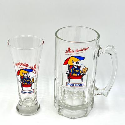 ANHEUSER-BUSCH ~ Bud Light ~ Spuds Mackenzie ~ Four (4) Beer Glasses