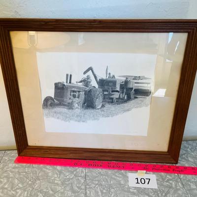Art Print, Getting the Combine un-stuck