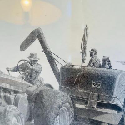 Art Print, Getting the Combine un-stuck
