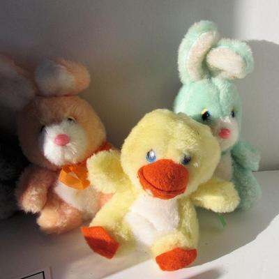 Lot of 3 Plush Bunnies and a Chick