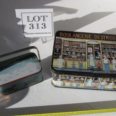 2 Collectible Tins, Boulangerie Destrooper and Ducks