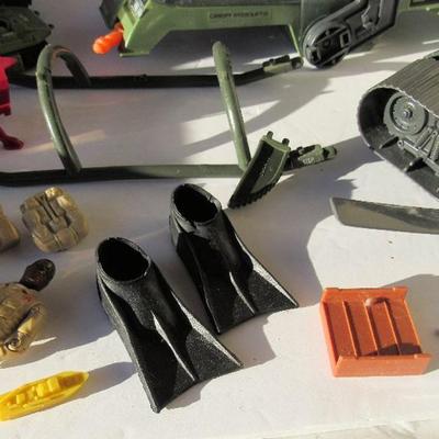 Older GI Joe Vehicle Parts and Pieces and GI Joe Figure Parts