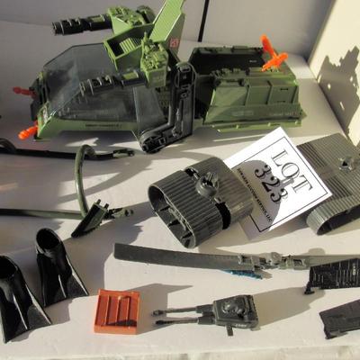 Older GI Joe Vehicle Parts and Pieces and GI Joe Figure Parts