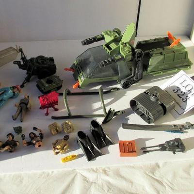 Older GI Joe Vehicle Parts and Pieces and GI Joe Figure Parts