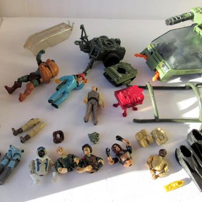 Older GI Joe Vehicle Parts and Pieces and GI Joe Figure Parts