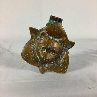 6274 Vintage Solid Brass Cat Mask by White Swan Company