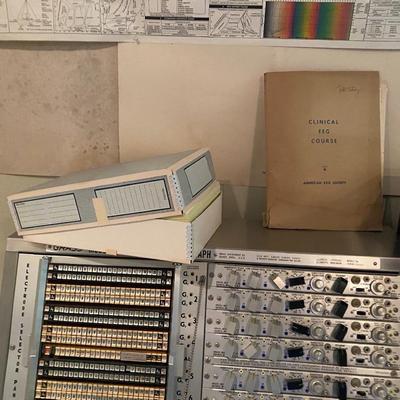 Grass Model 6 Electroencephalograph With Cart, Manual, and box of Paper