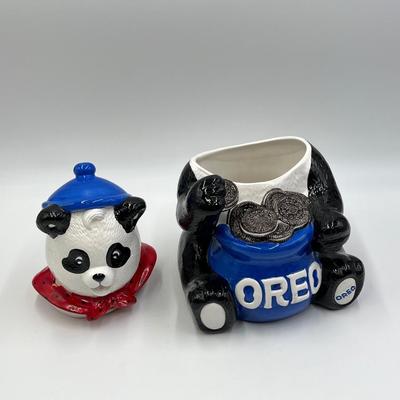 NABISCO CLASSICS ~ Oreo Panda Bear Ceramic Cookie Jar